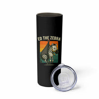 Retro Ed the Zebra Meme Skinny Tumbler Funny Viral Escape Animal - Wonder Print Shop
