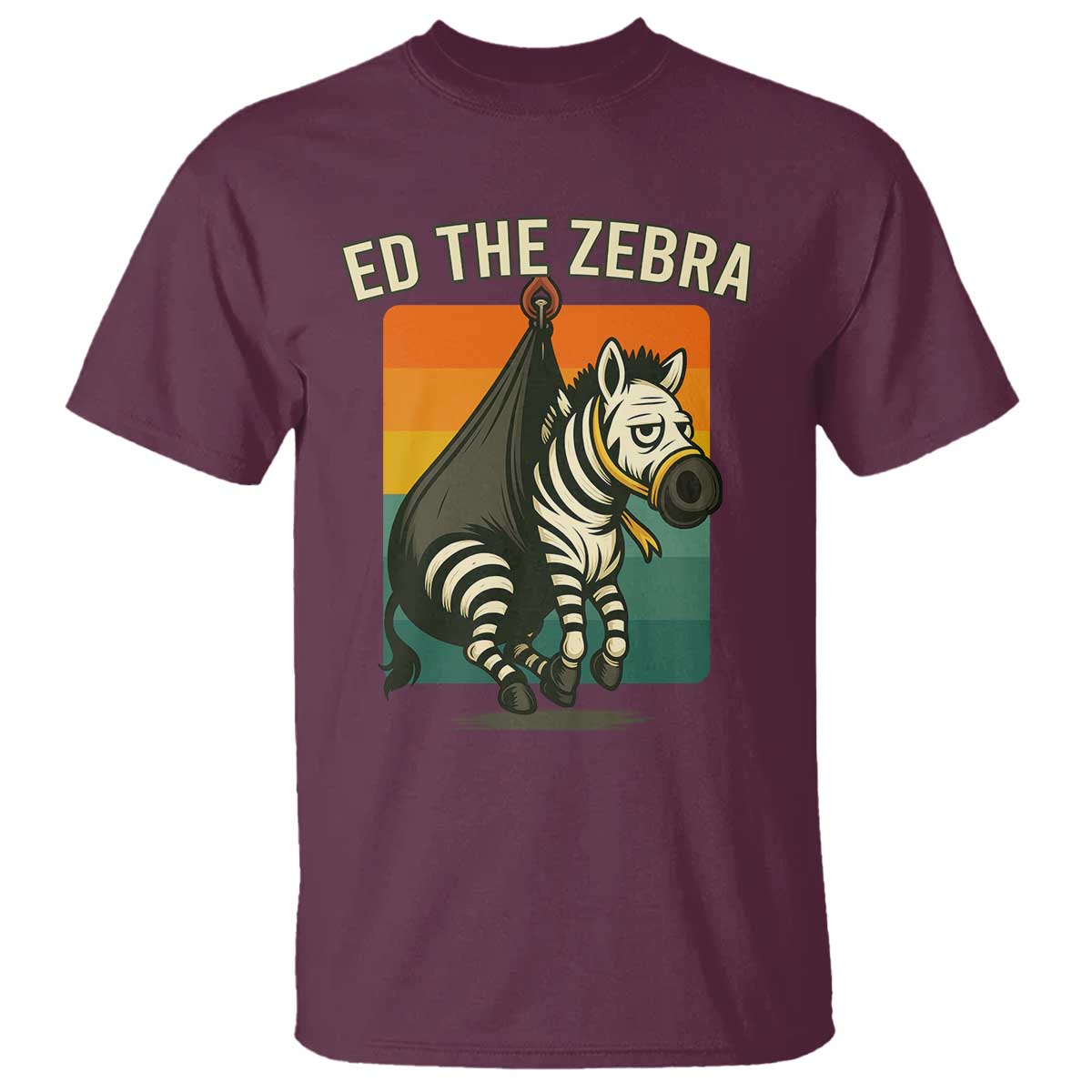 Retro Ed the Zebra Meme T Shirt Funny Viral Escape Animal - Wonder Print Shop
