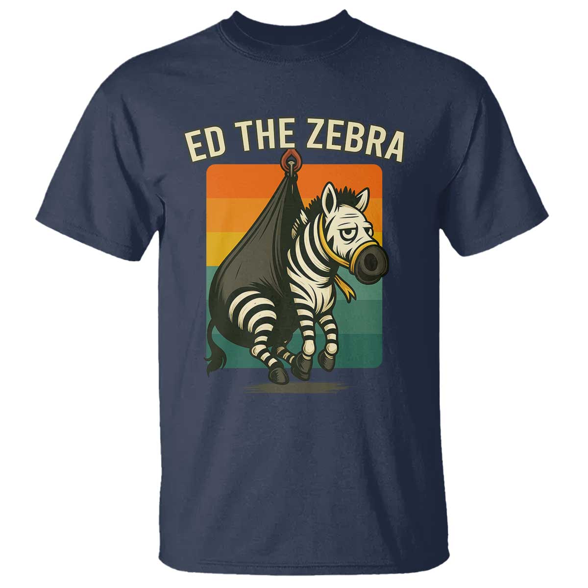 Retro Ed the Zebra Meme T Shirt Funny Viral Escape Animal - Wonder Print Shop