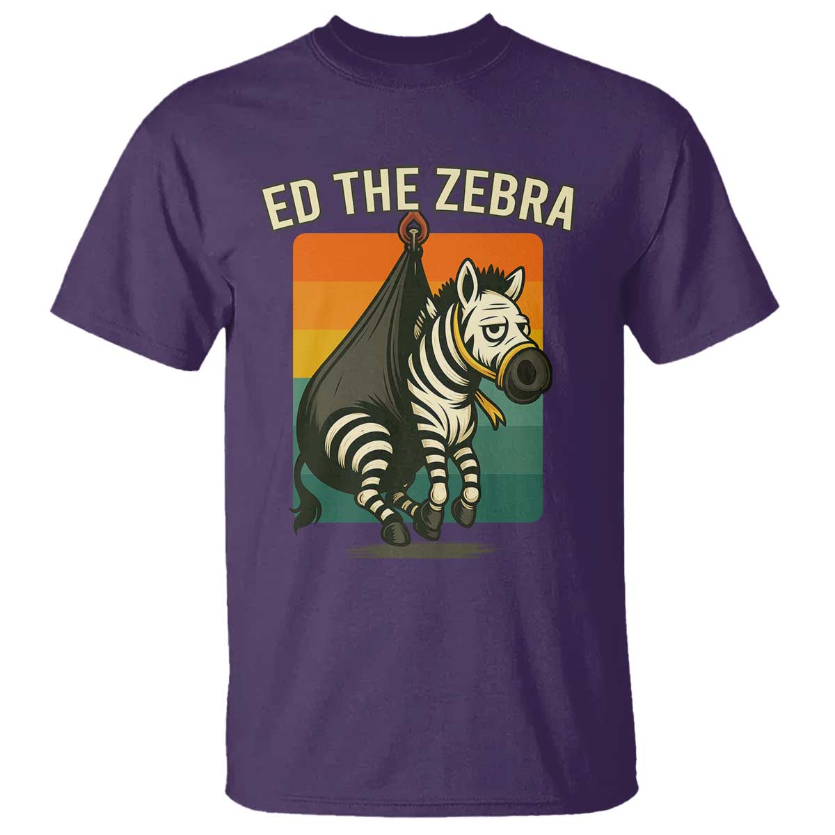 Retro Ed the Zebra Meme T Shirt Funny Viral Escape Animal - Wonder Print Shop