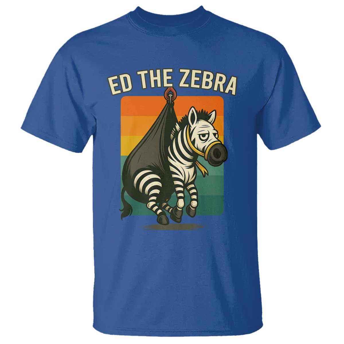 Retro Ed the Zebra Meme T Shirt Funny Viral Escape Animal - Wonder Print Shop