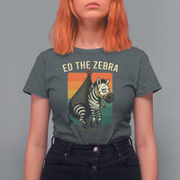 Retro Ed the Zebra Meme T Shirt For Women Funny Viral Escape Animal - Wonder Print Shop