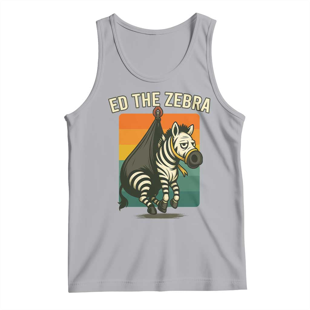 Retro Ed the Zebra Meme Tank Top Funny Viral Escape Animal - Wonder Print Shop