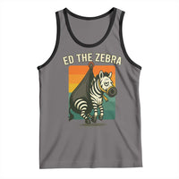 Retro Ed the Zebra Meme Tank Top Funny Viral Escape Animal - Wonder Print Shop