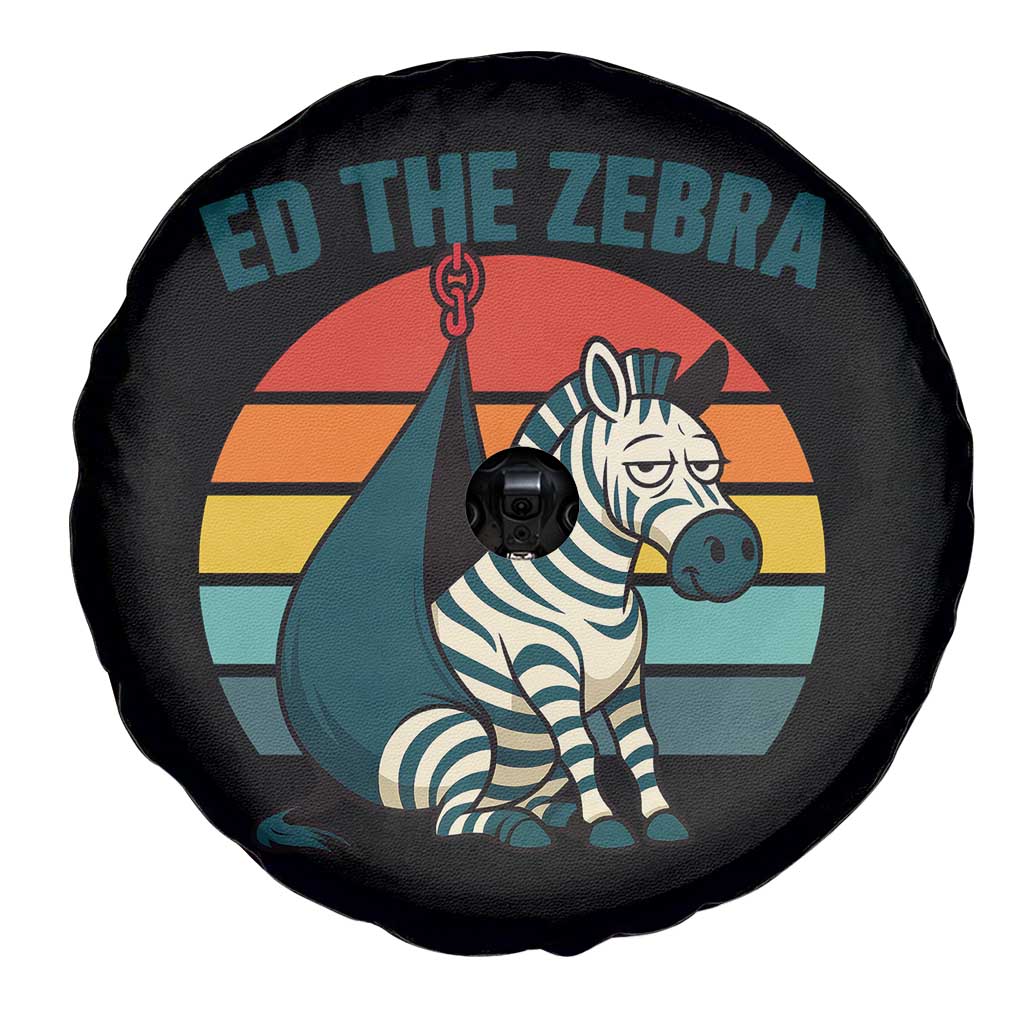 Retro Ed the Zebra Meme Spare Tire Cover Funny Viral Escape Animal Helicopter Rescue - Wonder Print Shop