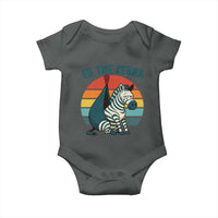 Retro Ed the Zebra Meme Baby Onesie Funny Viral Escape Animal Helicopter Rescue - Wonder Print Shop