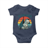 Retro Ed the Zebra Meme Baby Onesie Funny Viral Escape Animal Helicopter Rescue - Wonder Print Shop