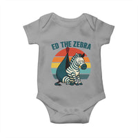 Retro Ed the Zebra Meme Baby Onesie Funny Viral Escape Animal Helicopter Rescue - Wonder Print Shop