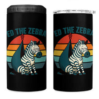 Retro Ed the Zebra Meme 4 in 1 Can Cooler Tumbler Funny Viral Escape Animal Helicopter Rescue - Wonder Print Shop