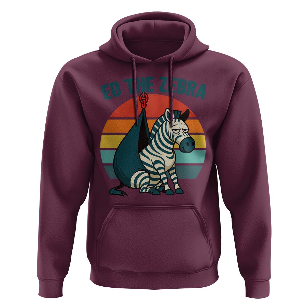 Retro Ed the Zebra Meme Hoodie Funny Viral Escape Animal Helicopter Rescue - Wonder Print Shop