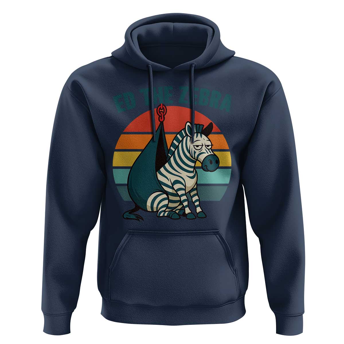 Retro Ed the Zebra Meme Hoodie Funny Viral Escape Animal Helicopter Rescue - Wonder Print Shop