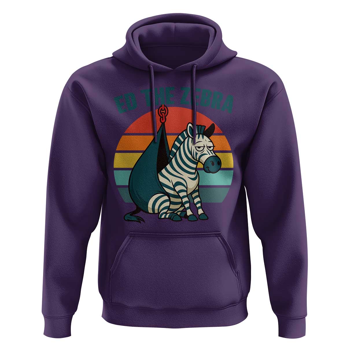 Retro Ed the Zebra Meme Hoodie Funny Viral Escape Animal Helicopter Rescue - Wonder Print Shop
