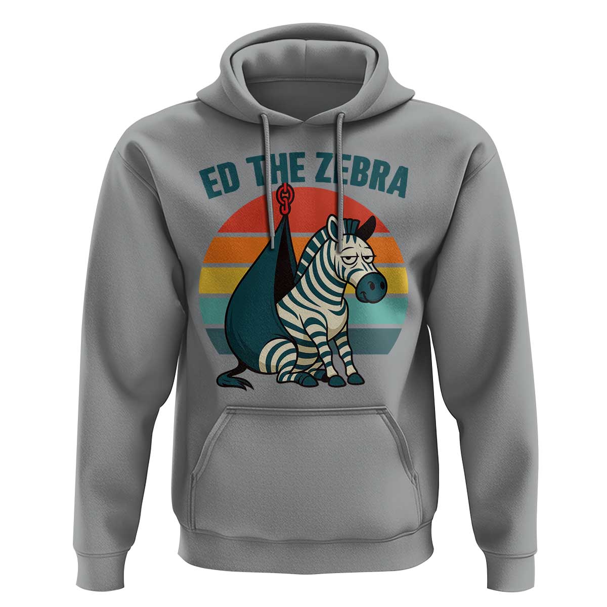 Retro Ed the Zebra Meme Hoodie Funny Viral Escape Animal Helicopter Rescue - Wonder Print Shop