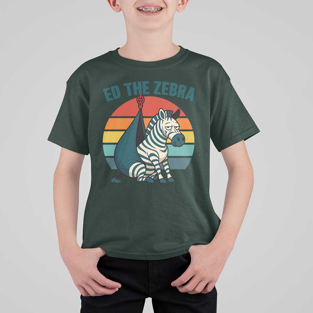 Retro Ed the Zebra Meme T Shirt For Kid Funny Viral Escape Animal Helicopter Rescue - Wonder Print Shop
