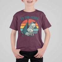 Retro Ed the Zebra Meme T Shirt For Kid Funny Viral Escape Animal Helicopter Rescue - Wonder Print Shop