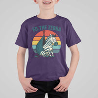 Retro Ed the Zebra Meme T Shirt For Kid Funny Viral Escape Animal Helicopter Rescue - Wonder Print Shop