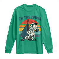 Retro Ed the Zebra Meme Long Sleeve Shirt Funny Viral Escape Animal Helicopter Rescue - Wonder Print Shop