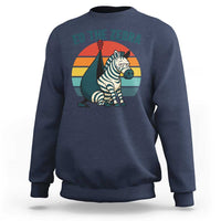 Retro Ed the Zebra Meme Sweatshirt Funny Viral Escape Animal Helicopter Rescue - Wonder Print Shop