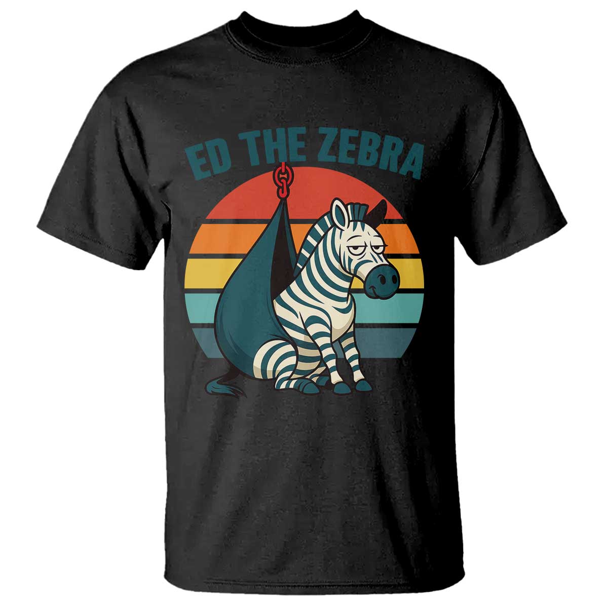 Retro Ed the Zebra Meme T Shirt Funny Viral Escape Animal Helicopter Rescue - Wonder Print Shop