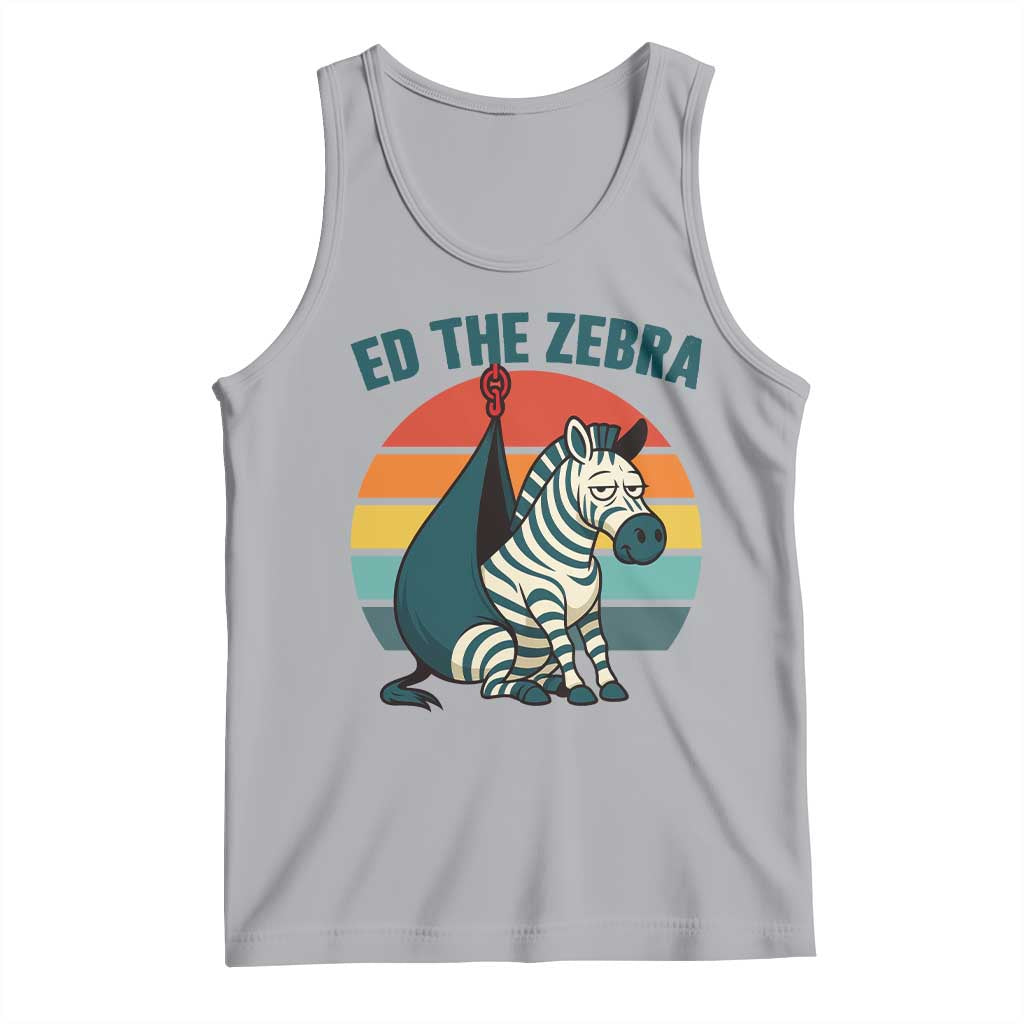 Retro Ed the Zebra Meme Tank Top Funny Viral Escape Animal Helicopter Rescue - Wonder Print Shop