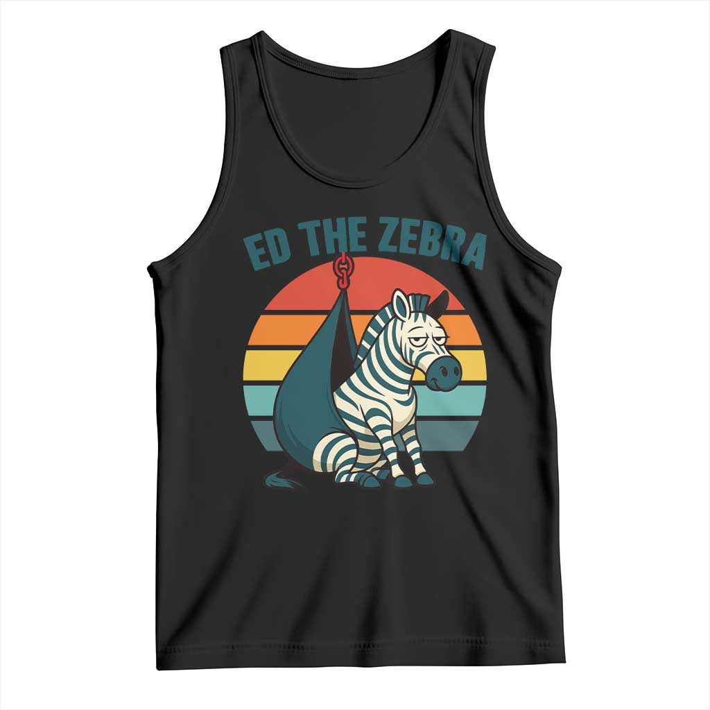 Retro Ed the Zebra Meme Tank Top Funny Viral Escape Animal Helicopter Rescue - Wonder Print Shop