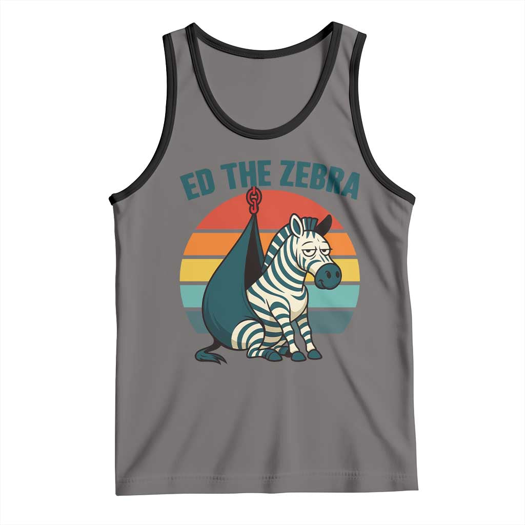 Retro Ed the Zebra Meme Tank Top Funny Viral Escape Animal Helicopter Rescue - Wonder Print Shop