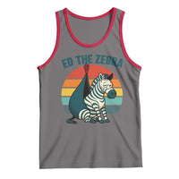 Retro Ed the Zebra Meme Tank Top Funny Viral Escape Animal Helicopter Rescue - Wonder Print Shop