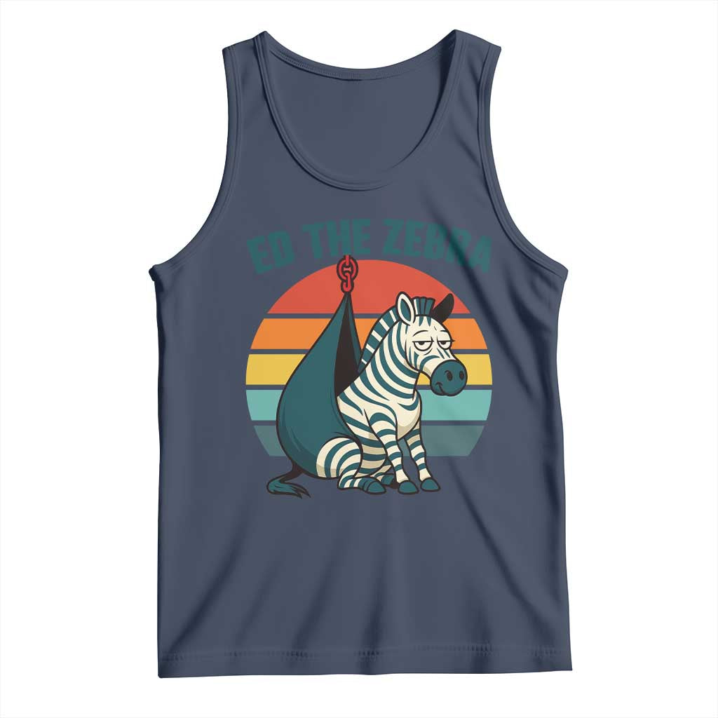 Retro Ed the Zebra Meme Tank Top Funny Viral Escape Animal Helicopter Rescue - Wonder Print Shop