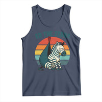 Retro Ed the Zebra Meme Tank Top Funny Viral Escape Animal Helicopter Rescue - Wonder Print Shop