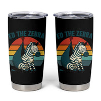 Retro Ed the Zebra Meme Tumbler Cup Funny Viral Escape Animal Helicopter Rescue - Wonder Print Shop