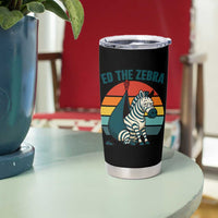 Retro Ed the Zebra Meme Tumbler Cup Funny Viral Escape Animal Helicopter Rescue - Wonder Print Shop