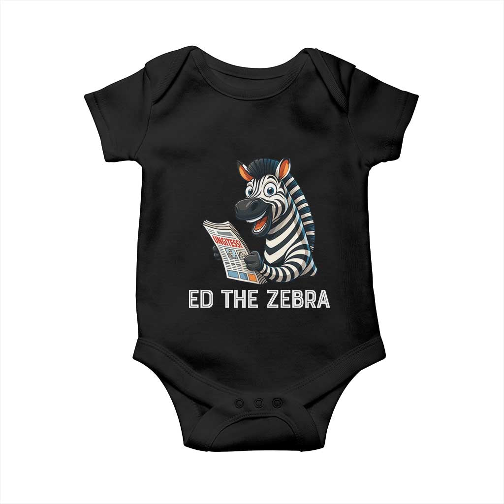 Ed the Zebra Meme Baby Onesie Funny Viral Animal Escape Internet Humor Fans - Wonder Print Shop