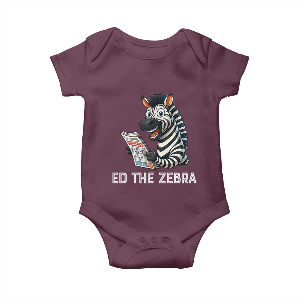 Ed the Zebra Meme Baby Onesie Funny Viral Animal Escape Internet Humor Fans - Wonder Print Shop