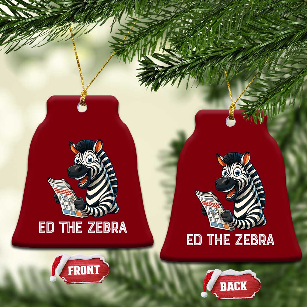 Ed the Zebra Meme Ceramic Ornament Funny Viral Animal Escape Internet Humor Fans - Wonder Print Shop