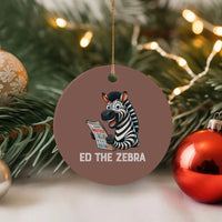 Ed the Zebra Meme Ceramic Ornament Funny Viral Animal Escape Internet Humor Fans - Wonder Print Shop