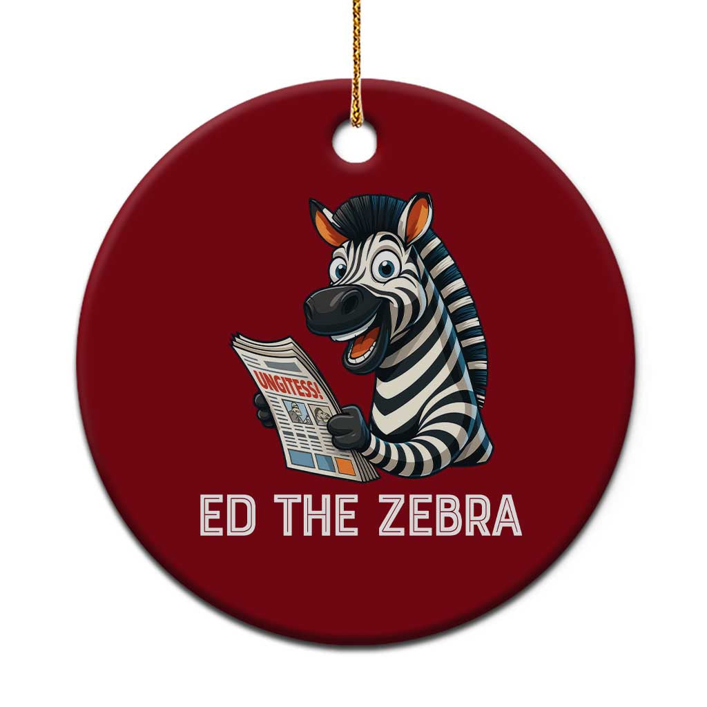 Ed the Zebra Meme Ceramic Ornament Funny Viral Animal Escape Internet Humor Fans - Wonder Print Shop