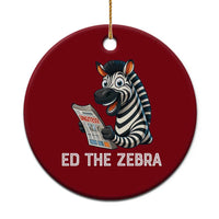 Ed the Zebra Meme Ceramic Ornament Funny Viral Animal Escape Internet Humor Fans - Wonder Print Shop