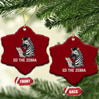 Ed the Zebra Meme Ceramic Ornament Funny Viral Animal Escape Internet Humor Fans - Wonder Print Shop