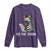 Ed the Zebra Meme Long Sleeve Shirt Funny Viral Animal Escape Internet Humor Fans - Wonder Print Shop