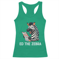 Ed the Zebra Meme Racerback Tank Top Funny Viral Animal Escape Internet Humor Fans - Wonder Print Shop
