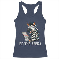 Ed the Zebra Meme Racerback Tank Top Funny Viral Animal Escape Internet Humor Fans - Wonder Print Shop