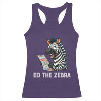Ed the Zebra Meme Racerback Tank Top Funny Viral Animal Escape Internet Humor Fans - Wonder Print Shop