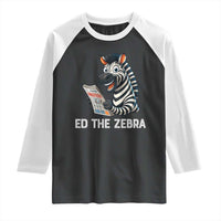 Ed the Zebra Meme Raglan Shirt Funny Viral Animal Escape Internet Humor Fans - Wonder Print Shop