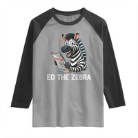 Ed the Zebra Meme Raglan Shirt Funny Viral Animal Escape Internet Humor Fans - Wonder Print Shop