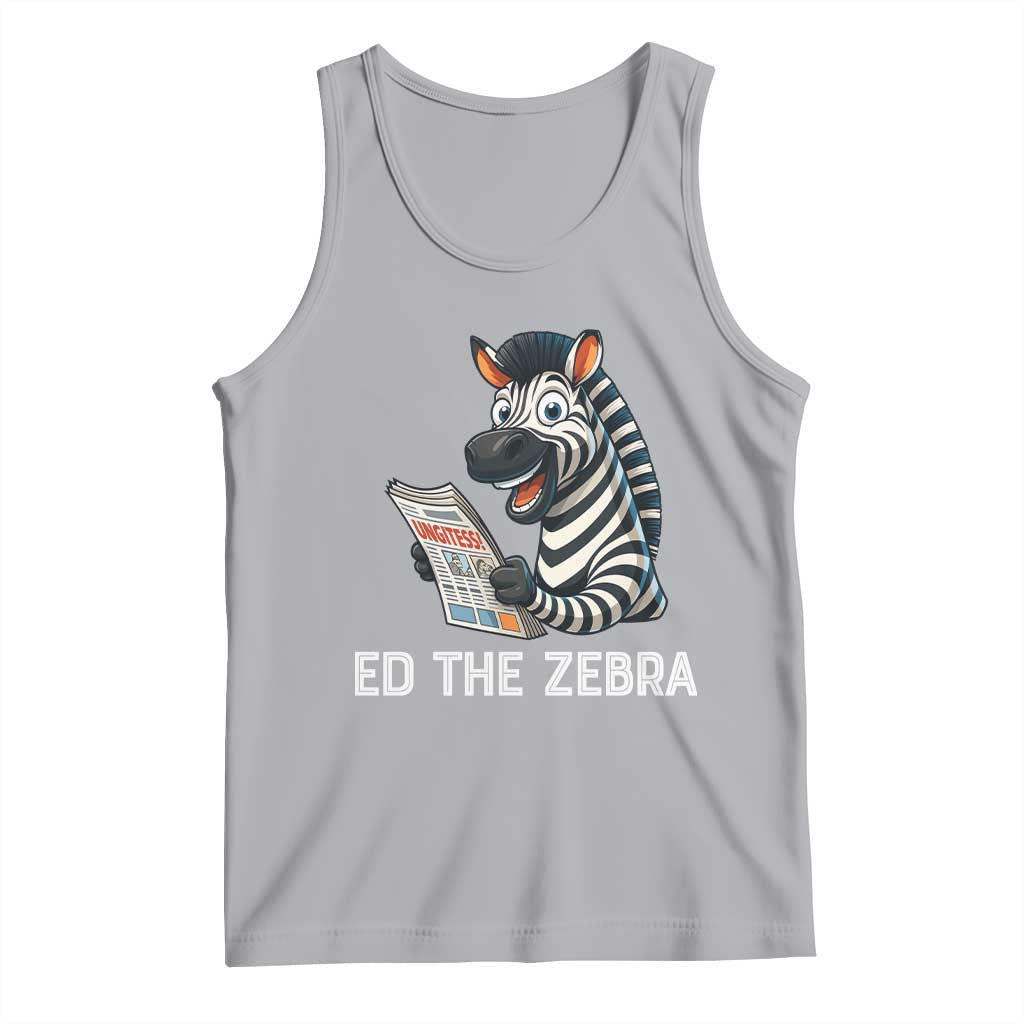 Ed the Zebra Meme Tank Top Funny Viral Animal Escape Internet Humor Fans - Wonder Print Shop