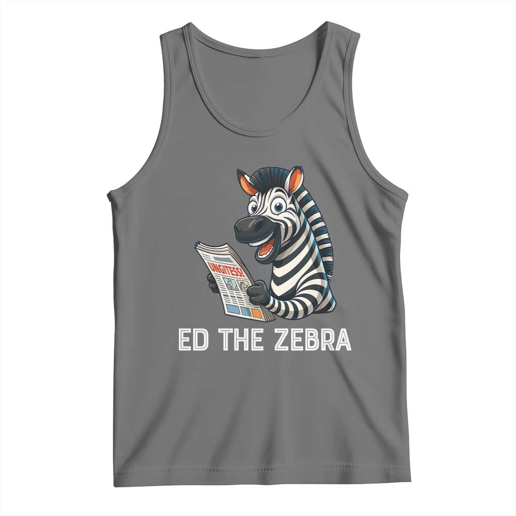 Ed the Zebra Meme Tank Top Funny Viral Animal Escape Internet Humor Fans - Wonder Print Shop