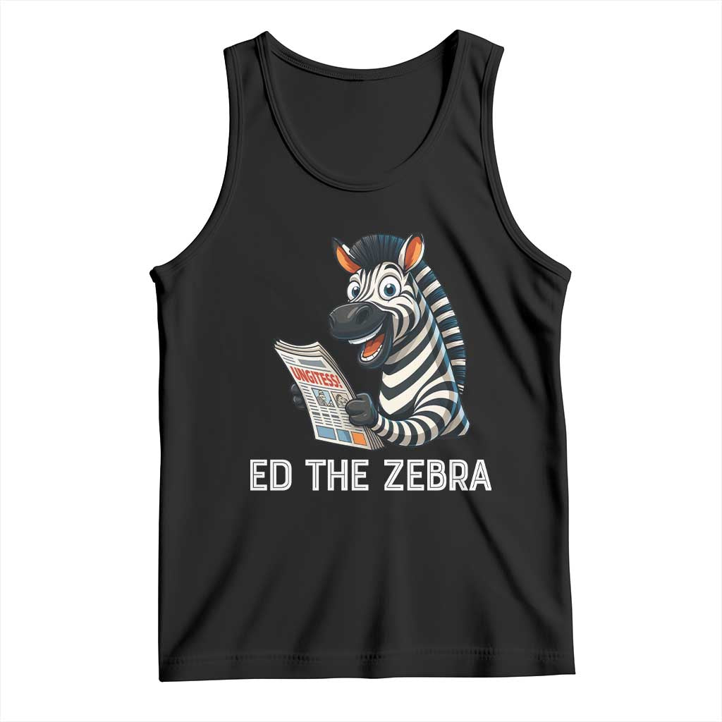 Ed the Zebra Meme Tank Top Funny Viral Animal Escape Internet Humor Fans - Wonder Print Shop