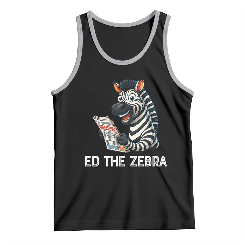 Ed the Zebra Meme Tank Top Funny Viral Animal Escape Internet Humor Fans - Wonder Print Shop