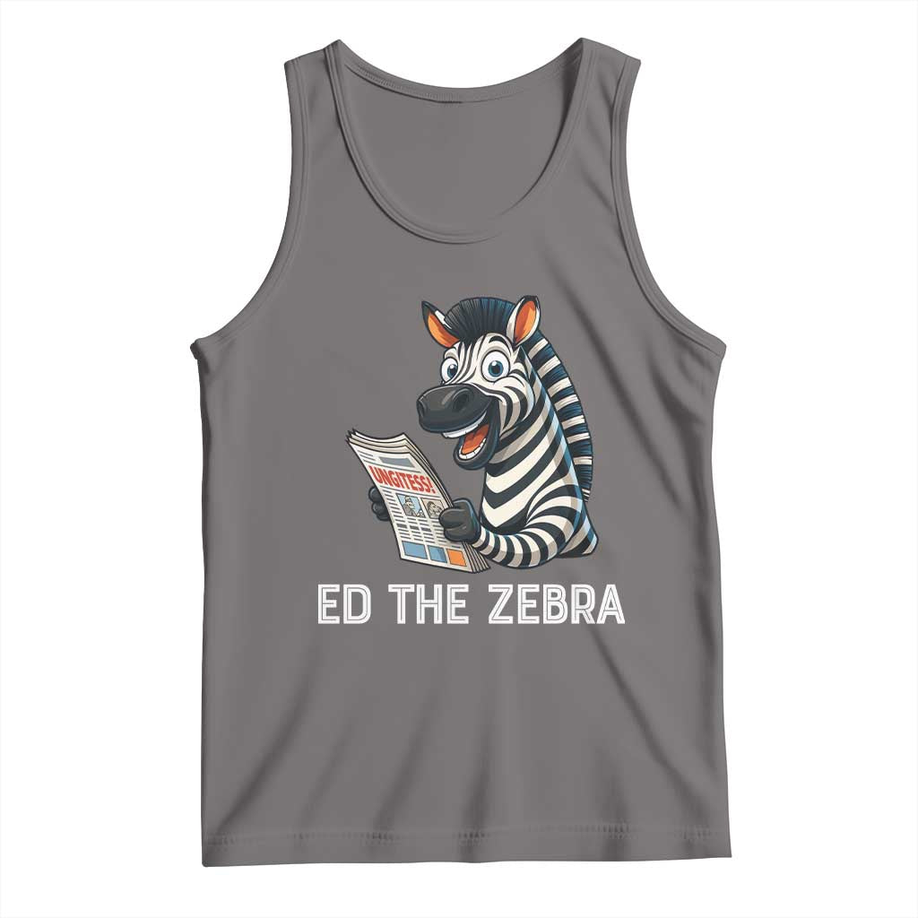 Ed the Zebra Meme Tank Top Funny Viral Animal Escape Internet Humor Fans - Wonder Print Shop