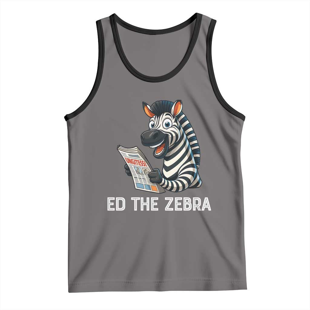 Ed the Zebra Meme Tank Top Funny Viral Animal Escape Internet Humor Fans - Wonder Print Shop